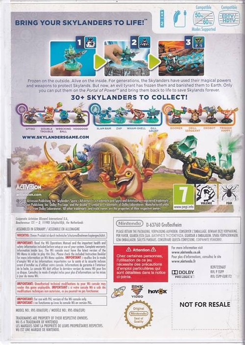 Skylanders Spyros Adventure - Nintendo Wii (B Grade) (Genbrug)